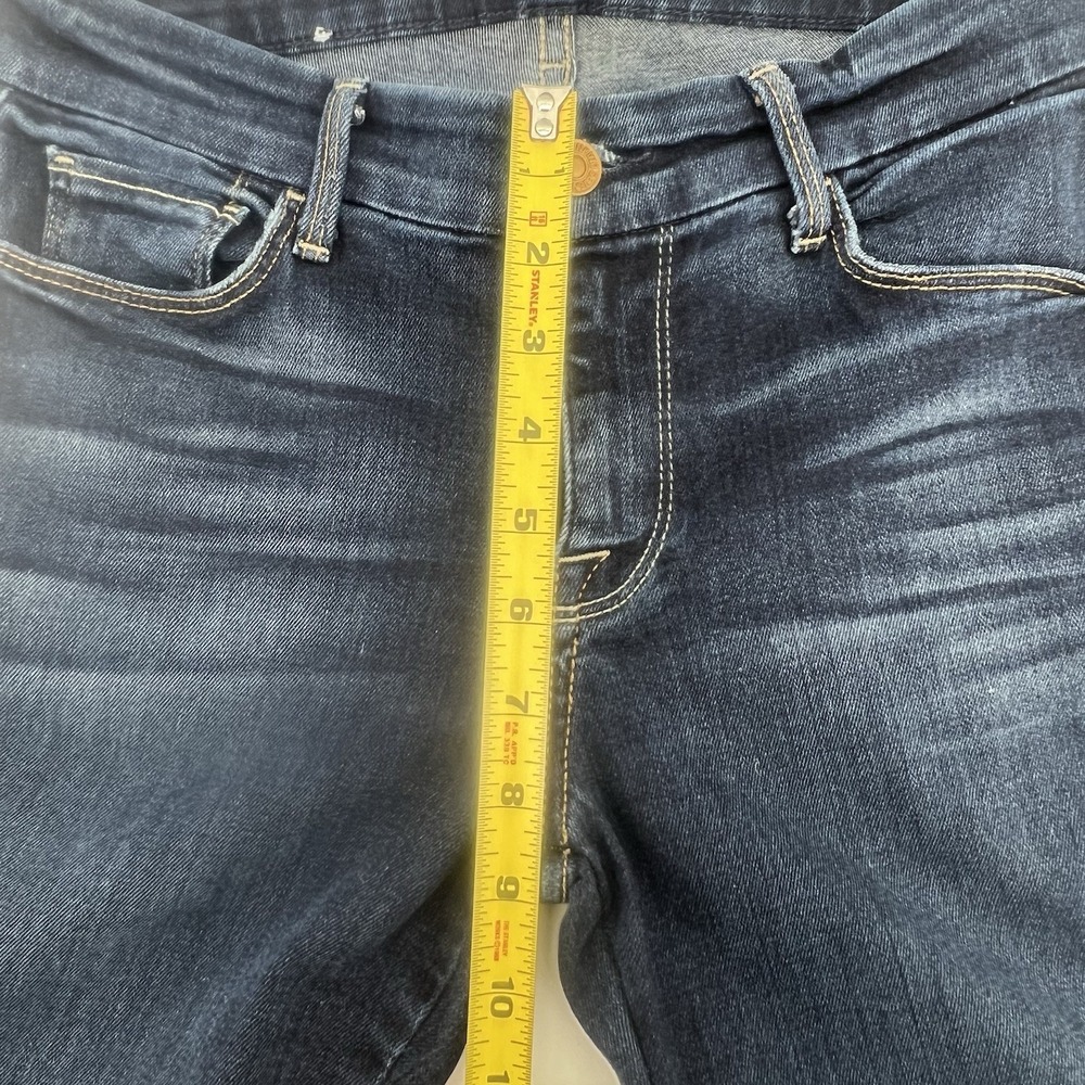 Seven 7 For All Mankind Jeans Skinny Bootcut Dark Wash Sz 26 Raw Hem Modified - Picture 6 of 16